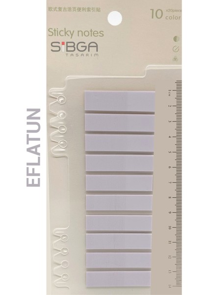 Şeffaf Eflatun Renkli Postit Post-It Post It. Kitap Ayracı Ayraç Postit Sticker 200 Yaprak