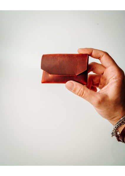 Minimalist El Yapımı Hakiki Deri Cüzdan