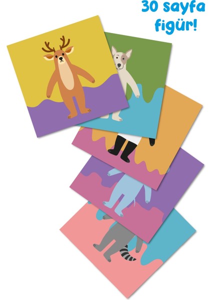 Giydir ve Süsle Ormanda Parti Var Sticker Etkinlik Kitabı – 30 Sayfa Hayvan Figürü, 14 Sayfa Renkli Sticker ile Giydirme ve Süsleme – Eğitici ve Eğlenceli Aktivite Kitabı modelleri