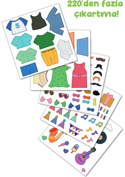 Giydir ve Süsle Ormanda Parti Var Sticker Etkinlik Kitabı – 30 Sayfa Hayvan Figürü, 14 Sayfa Renkli Sticker ile Giydirme ve Süsleme – Eğitici ve Eğlenceli Aktivite Kitabı fırsatları