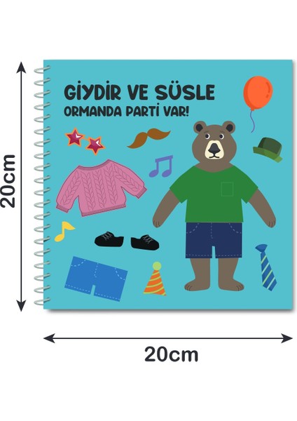 Giydir ve Süsle Ormanda Parti Var Sticker Etkinlik Kitabı – 30 Sayfa Hayvan Figürü, 14 Sayfa Renkli Sticker ile Giydirme ve Süsleme – Eğitici ve Eğlenceli Aktivite Kitabı indirimleri