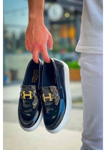 KB-027 Kuback Bağcıksız Siyah Rugan H Günlük Erkek Ayakkabı fiyatları