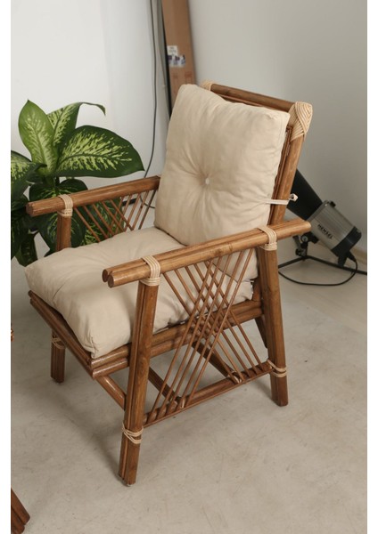Bambu Bahçe Balkon Teras Sandalyesi