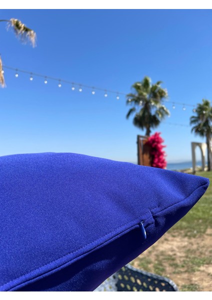 Deep Sapphire 50X50 Kırlent Kılıfı – Düz Renk, Modern Dekoratif Yastık Kılıfı indirimleri