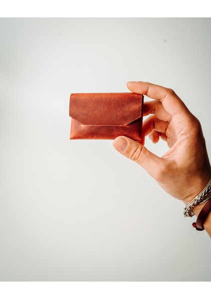 Minimalist El Yapımı Hakiki Deri Cüzdan