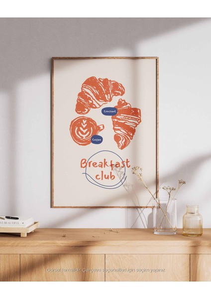 Coffee Is My Love Language – Minimal Kahve & Kruvasan Poster modelleri