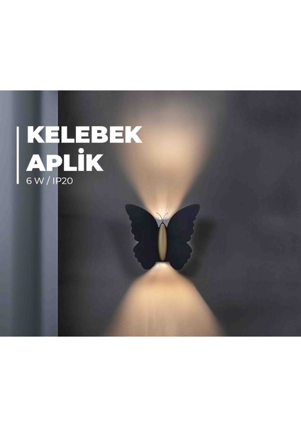 Kelebek LED Duvar Aplik 3000K GÜNIŞIĞI