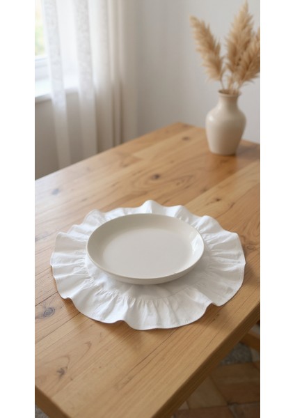 2'li Set Vintage Bohem Kenarları Fırfırlı Amerikan Servis Pamuk Kumaş modelleri