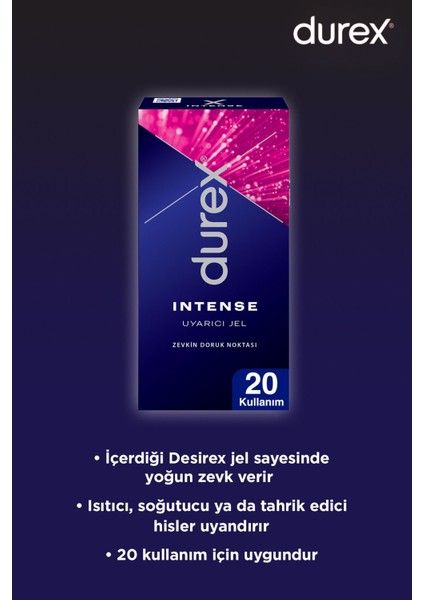 Intense 10 ml Uyarıcı Kayganlaştırıcı Jel – Tekli Paket, Yoğun His ve Artan Zevk Deneyimi İçin