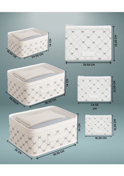 Fiyonklu Anaokulu – Kreş Yedek Kıyafet & Kırtasiye Organizer Seti: Çocuk Çanta 6'lı Düzenleyici modelleri