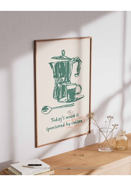 Today’s Mood Coffee - Mutfak Için Minimal Moka Pot Poster fırsatları