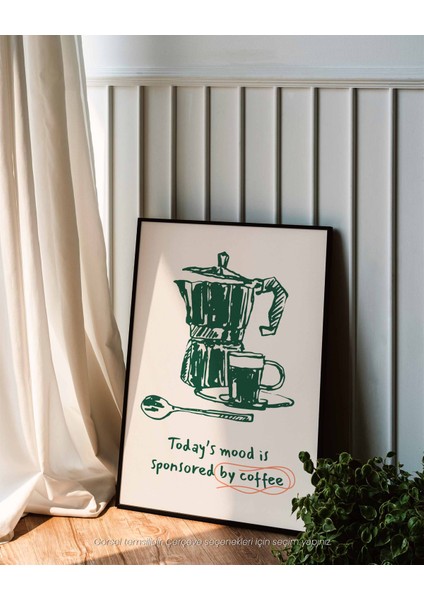 Today’s Mood Coffee - Mutfak Için Minimal Moka Pot Poster indirimleri