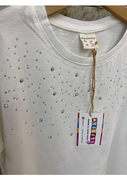 Aysbebe Tişört + Kapri Tayt Kız Çocuklar Için Yazlık Takım modelleri