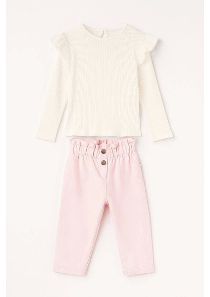 Ince Kadife Pantolonlu Dokuma Kız Takım fiyatları