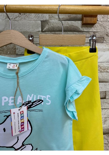 Aysbebe Tişört + Kapri Tayt Kız Çocuklar Için Yazlık Takım modelleri