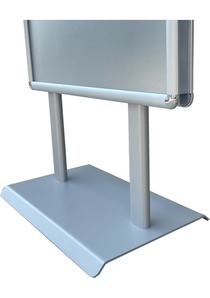 B2 50X70 Sac Tabanlı Çift Taraflı Reklam ve Kaldırım Panosu Gri Eloksal Renk fiyatları