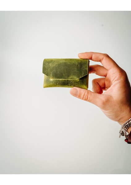 Minimalist El Yapımı Hakiki Deri Cüzdan