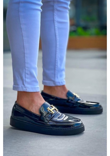 KB-027 Kuback Bağcıksız Kömür Rugan H Günlük Erkek Ayakkabı fiyatları