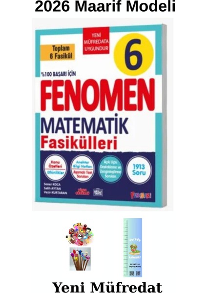 6. Sınıf Matematik Fasikülleri 6 Kitapçık (Tırtıl A.+Kalem B. HEDİYELİ)2026 Maarif Modeli