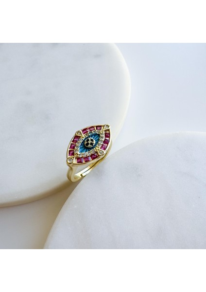 Çelik Nazar Serçe Parmak Yüzük