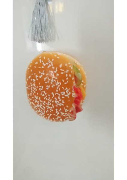 Yapay Hamburger Buzdolabı Magnet Yumuşak Üç Boyutlu Susamlı Ekmek Hediyelik Dekor