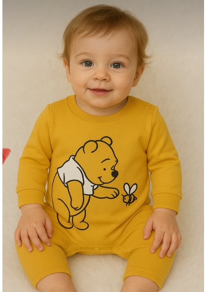Winnie The Pooh Arı Baskılı Tulum