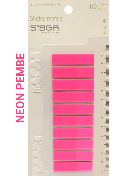 Şeffaf Pembe Renkli Postit Post-It Post It. Kitap Ayracı Ayraç Postit Sticker Not Kağıdı 200 Yaprak