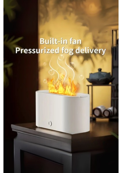 Aroma Difüzör Hava Nemlendirici Ultrasonik Soğuk Sis Makinesi LED Aydınlatma Simülasyonu Renkli Alev Koku Makinesi modelleri