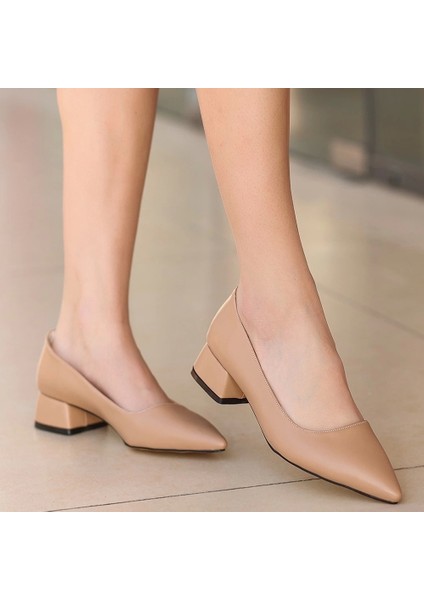 Desniy Nude Cilt Topuklu Ayakkabı fırsatları