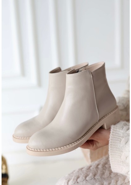 Moed Bej Cilt Topuklu Bot fiyatları