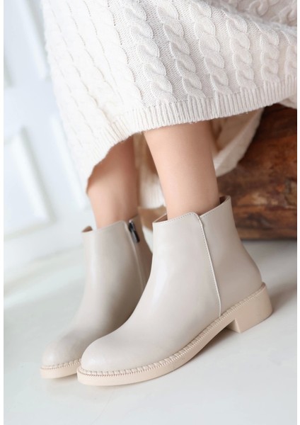 Moed Bej Cilt Topuklu Bot modelleri