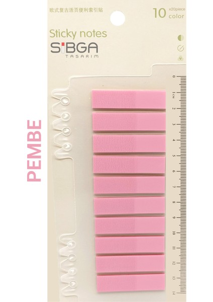 Şeffaf Pembe Renkli Postit Post-It Post It. Kitap Ayracı Ayraç Postit Sticker Not Kağıdı 200 Yaprak