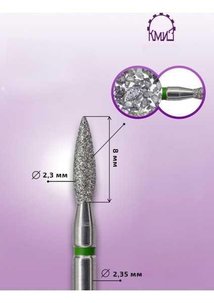 Elmas Manikür Törpü Ucu Ateş Model Sivri Yeşil 0.23 118144 fiyatları