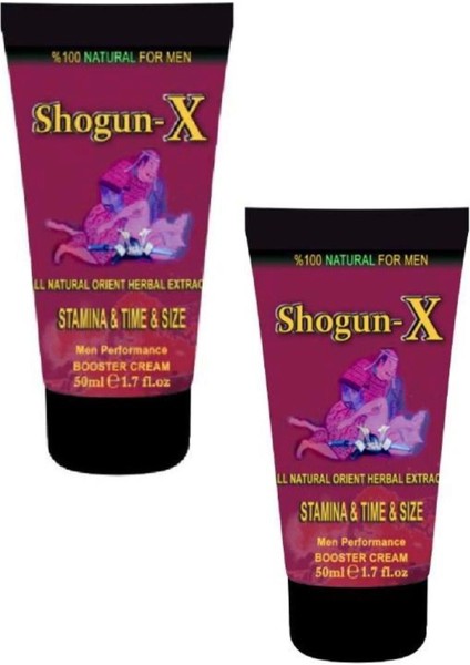 Shogun -X Extra Cream Erkeklere Özel Geci.ktirici Ser.tleştirici Büy.ütücü Kremi 50ML x 2 Adet