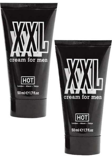 Hot Xxl Erkeklere Özel Geci.ktirici Ser.tleştirici Büy.ütücü Etkili Krem 50 ml 2 Adet