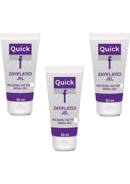 F Gel Bölgesel Yağ Yakımını Destekleyen İnceltilmiş Selülitinizin Yeni Sırrı Hızlı Jel x 3 Ad