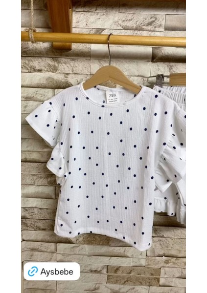 Aysbebe Puantiyeli Kız Çocuk Yazlık Takım fiyatları