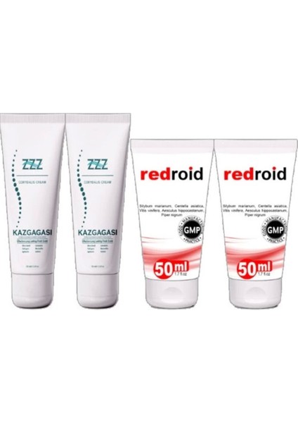 Kaz Gagası 100 ml Sırt Bel Kas İskelet Kısmi Kullanım Kremi 2 Adet Redroid Hemeroid 50 ml 2 Adet