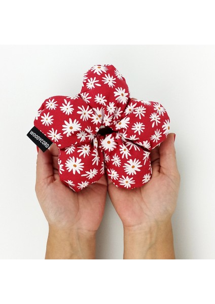 El Yapımı Elyaf Dolgulu Papatya Pofuduk Scrunchie Toka modelleri