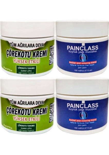 Çörek Otu Kremi Orta Boy Ağrılarına 2x 100 ml + 2x 150 ml Kuyruk Yağı Kremi