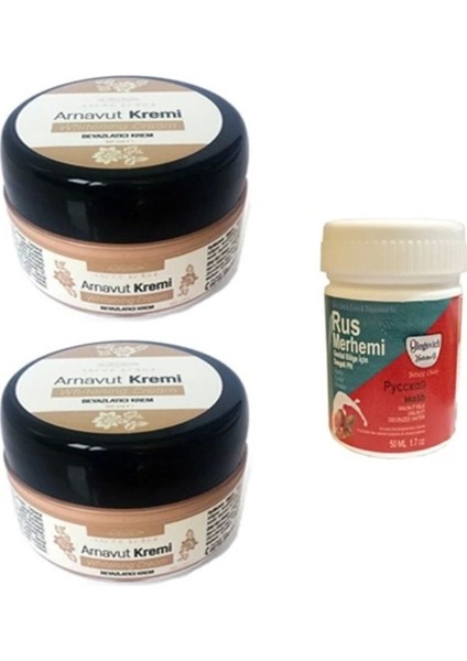Arnavut Kremi 2 Adet + Rus Merhemi 50 ml 1 Adet