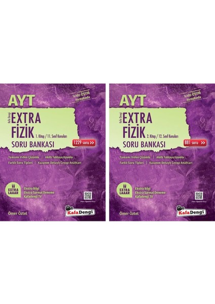 Kafadengi Yayınları 2025 Ayt Fizik Extra 1 ve 2. Kitap Soru Bankası Seti 2 Kitap