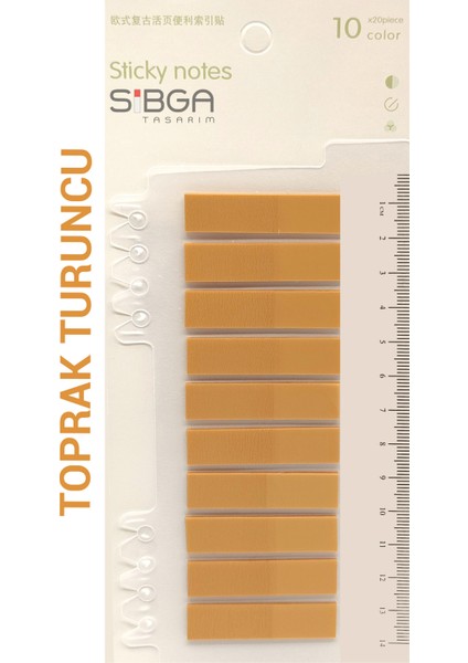 Şeffaf Turuncu Renkli Postit Post-It Post It. Kitap Ayracı Ayraç Postit Sticker Not Kağıdı 200 Yaprak