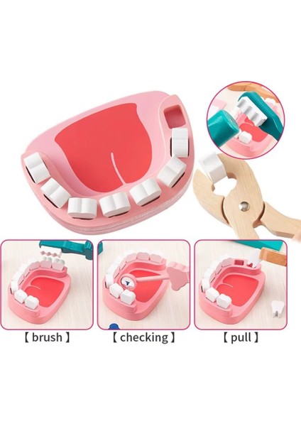 Ahşap Eğitici Doktor Seti, Çocuk Doktor Seti, Doktor Çantası(28 Parça) modelleri