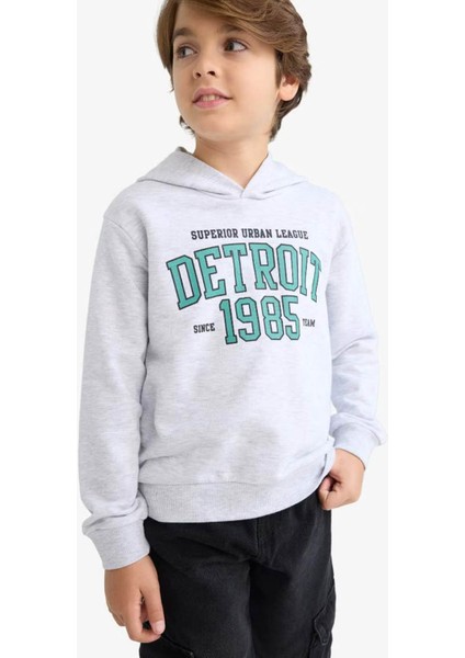 Erkek Çocuk Kapüşonlu Baskılı Sweatshirt F2846A825AU modelleri
