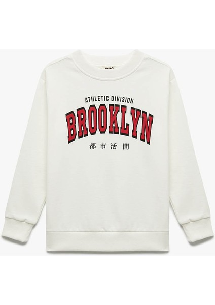 Ekru Erkek Çocuk Sweatshirt 6WKB10181TK