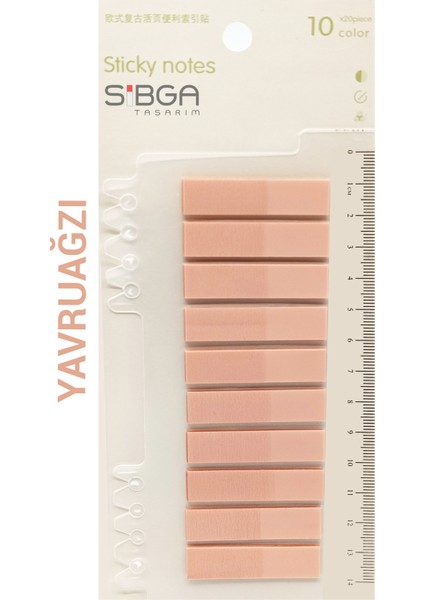 Şeffaf Yavruağzı Renkli Postit Post-It Post It. Kitap Ayracı Ayraç Postit Sticker Not Kağıdı 200 Yaprak