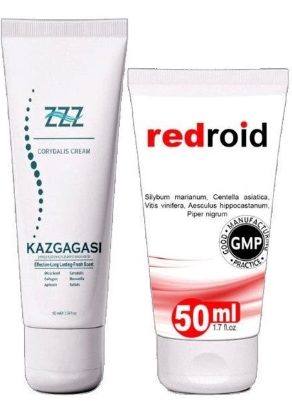 Kaz Gagası Kremi 100 ml Kas İskelet Sızıları İçin+Redroid Hemeroid İçin Bakım 50 ml İle