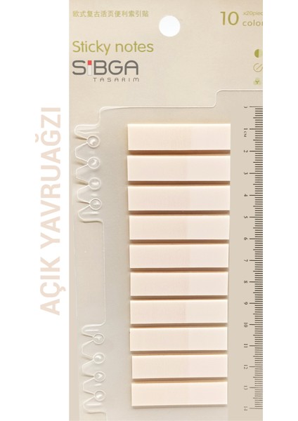 Şeffaf Açık Yavruağzı Renkli Postit Post-It Post It. Kitap Ayracı Ayraç Postit Sticker Not Kağıdı 200 Yaprak