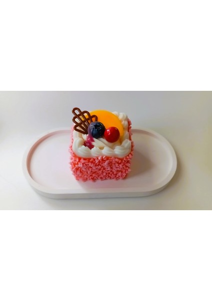 3D Pasta Tasarımlı Mutfak Buzdolabı Magneti Gerçekçi Detaylı Meyve ve Krema Motifli Dekoratif Magnet